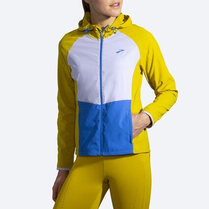 Model angle (relaxed) view of Brooks Canopy Jacket for women