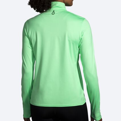 Model (back) view of Brooks Dash 1/2 Zip 2.0 for women