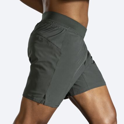 Movement angle (treadmill) view of Brooks Sherpa 7" Short for men