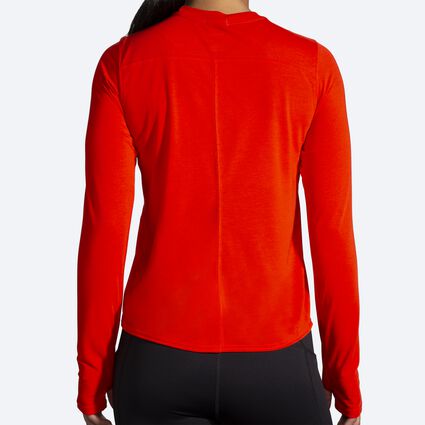 Model (back) view of Brooks Distance Graphic Long Sleeve for women
