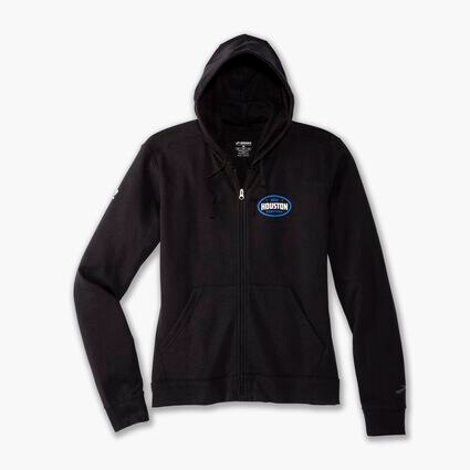 Laydown (front) view of Brooks Houston22 Full Zip Hoodie 2.0 for women