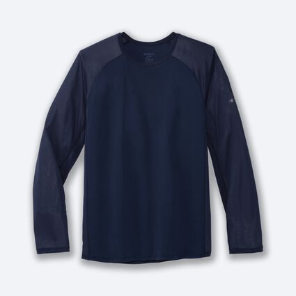 Laydown (front) view of Brooks Stealth Long Sleeve for men