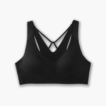 Laydown (front) view of Brooks Dare V Neck Run Bra for null