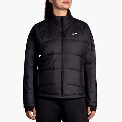 Model (front) view of Brooks Shield Hybrid Jacket 3.0 for women