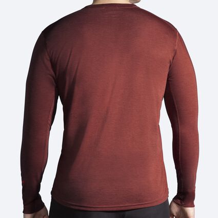 Model (back) view of Brooks Distance Long Sleeve for men