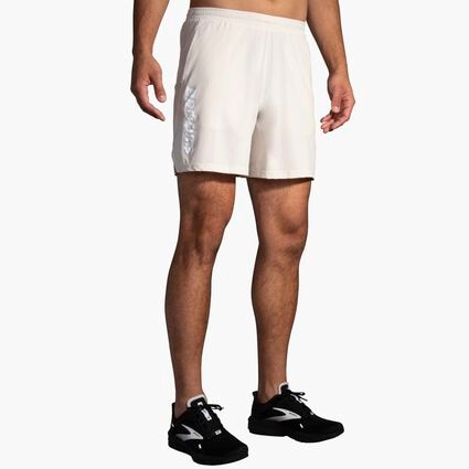 Model (front) view of Brooks Run Within 7" Linerless Short for men