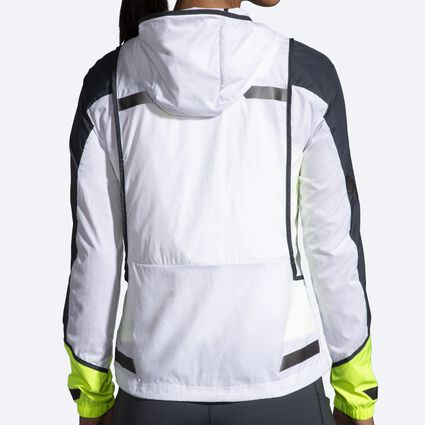 Model (back) view of Brooks Run Visible Convertible Jacket for women