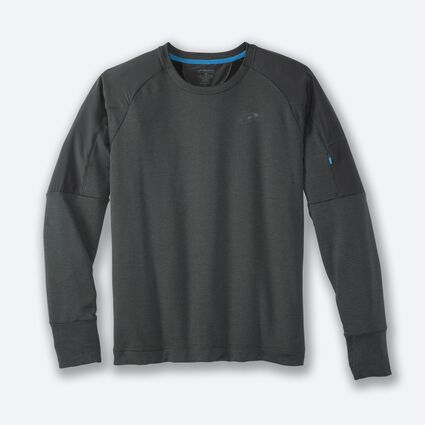 Laydown (front) view of Brooks Notch Thermal Long Sleeve for men