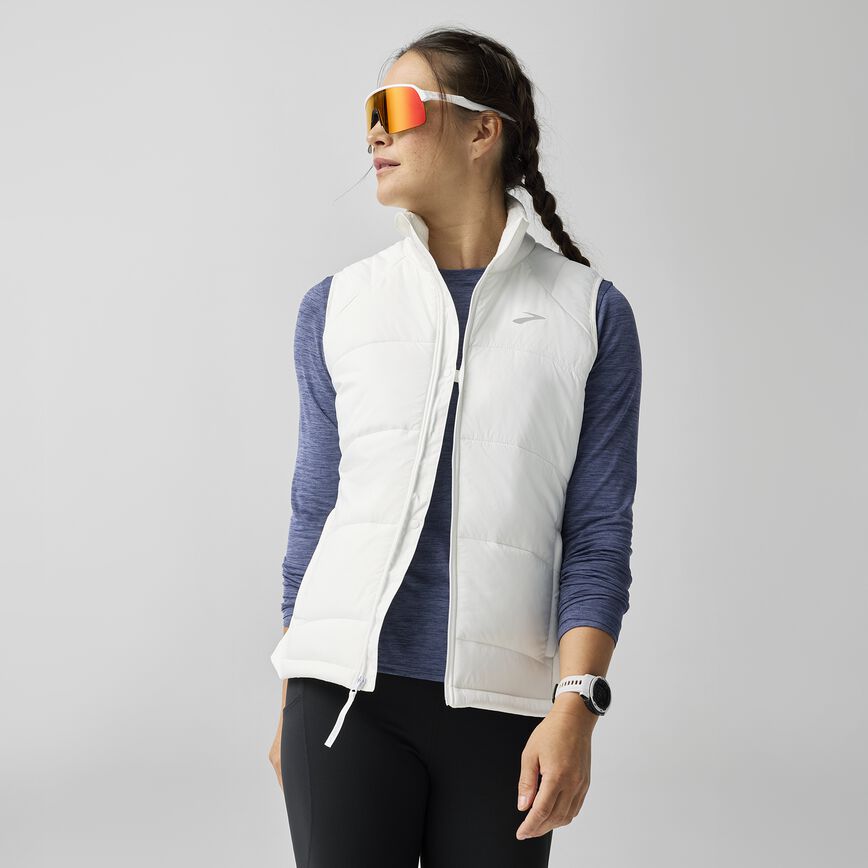 Women's Shield Hybrid Vest Women's Warm Vest| Brooks Running