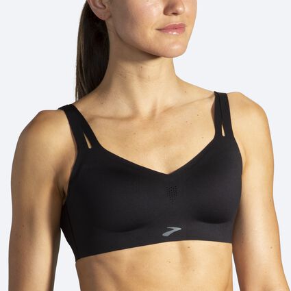 Model (front) view of Brooks Strappy Sports Bra for women