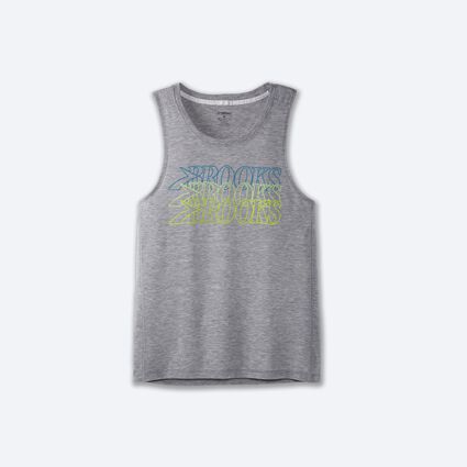 Laydown (front) view of Brooks Distance Tank 3.0 for men