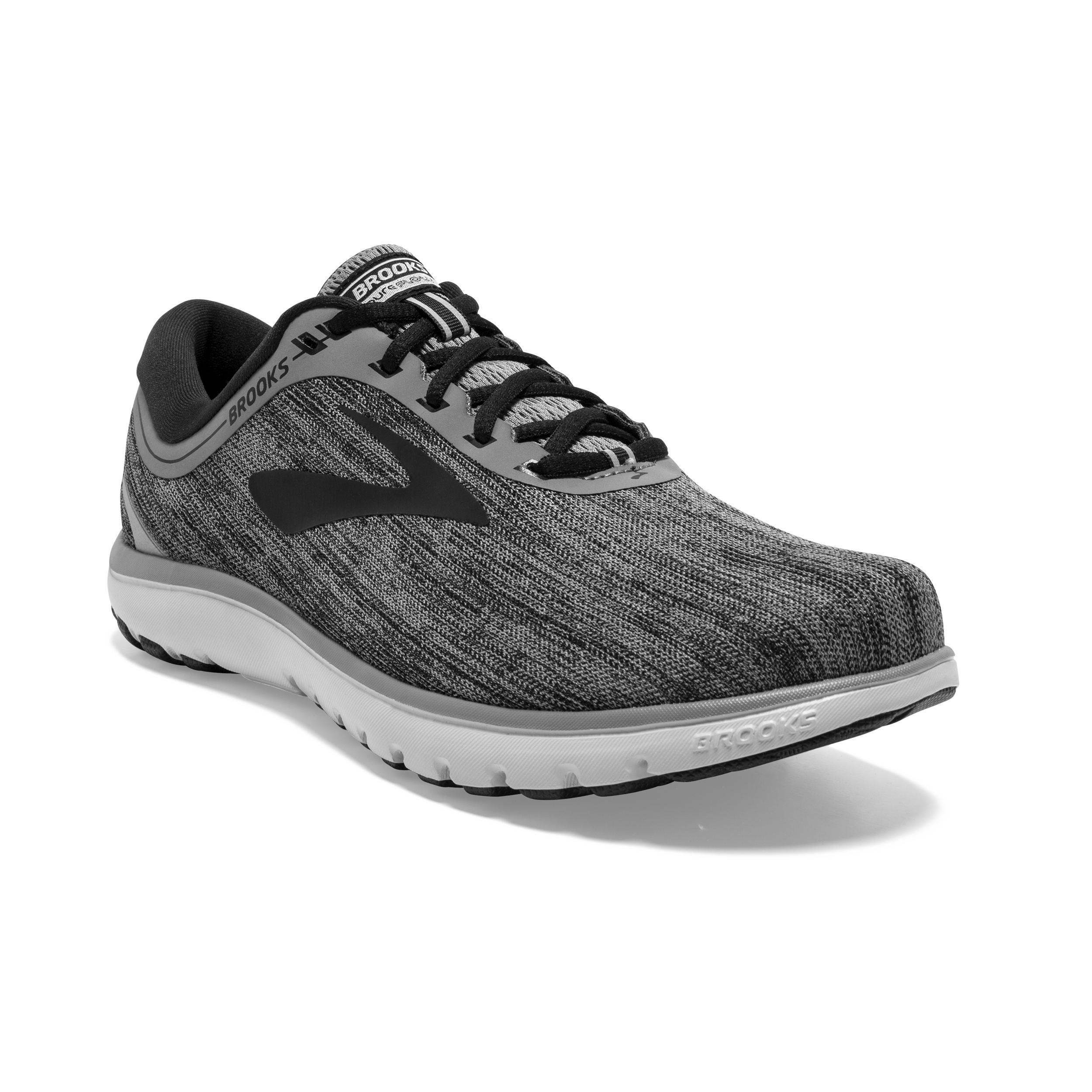 Black/White Brooks Men's PureFlow 7 Running Shoes US 11.5 D M 