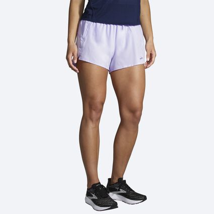 Model angle (relaxed) view of Brooks Chaser 3" Short for women