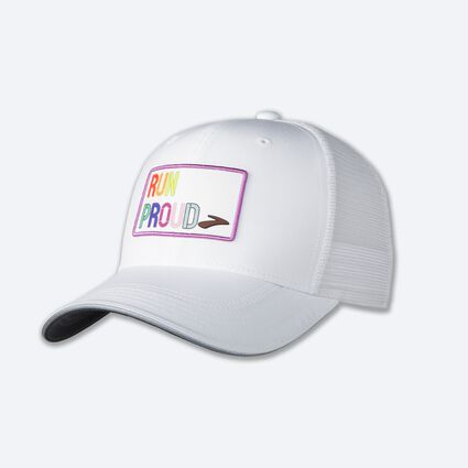 Vista de la disposición (frontal) Brooks Discovery Trucker Hat para unisex