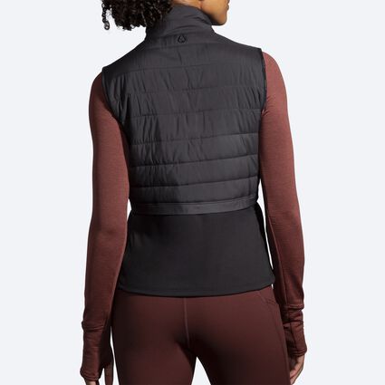 Model (back) view of Brooks Shield Hybrid Vest 2.0 for women