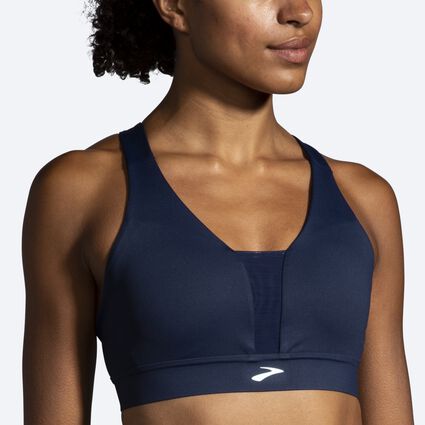 Model (front) view of Brooks Plunge Sports Bra for women