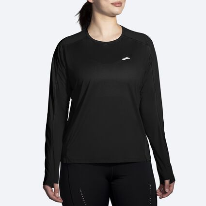 Model (front) view of Brooks Sprint Free Long Sleeve 2.0 for women