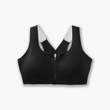 Laydown (front) view of Brooks Dare Zip Run Bra for null
