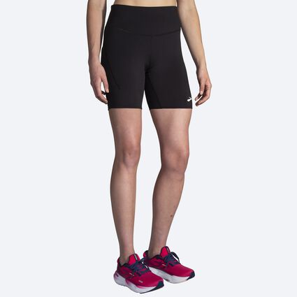 Model (front) view of Brooks Spark 8" Short Tight for women