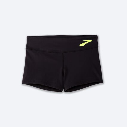 Laydown (front) view of Brooks Speedwork Short Tight for women