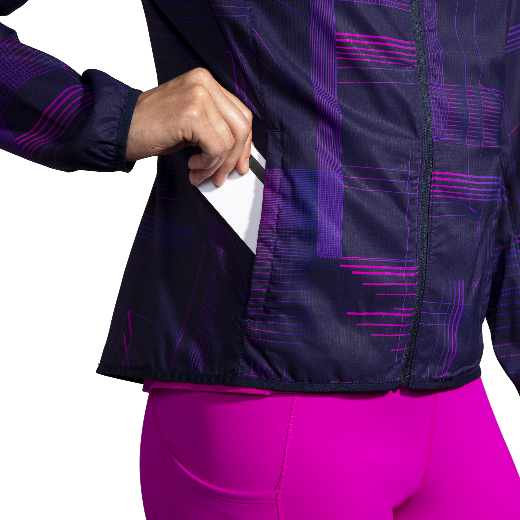Brooks running jacket womens purple clearance