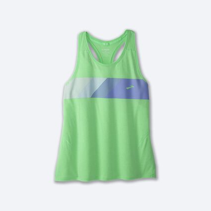 Laydown (front) view of Brooks Distance Tank 2.0 for women