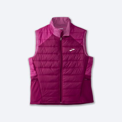 Laydown (front) view of Brooks Shield Hybrid Vest 2.0 for women