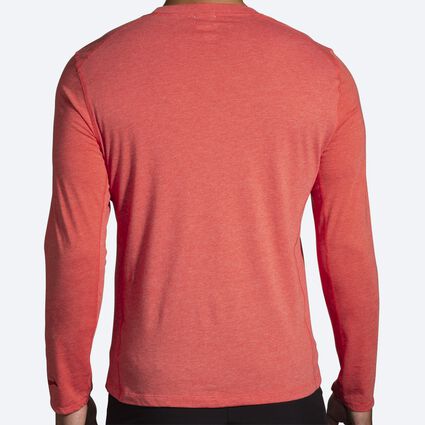 Model (back) view of Brooks Distance Long Sleeve 2.0 for men