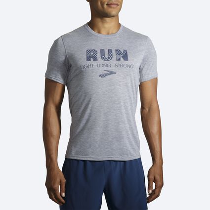 Model (front) view of Brooks Distance Graphic Short Sleeve for men
