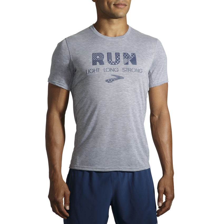Men's Distance Short Sleeve Graphic Running Shirt Brooks Running