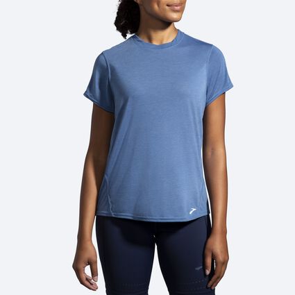 Model (front) view of Brooks Distance Short Sleeve for women