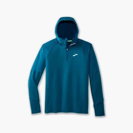 Brooks Notch Thermal Hoodie 2.0 für Herren – Ansicht im Liegen (von vorne)