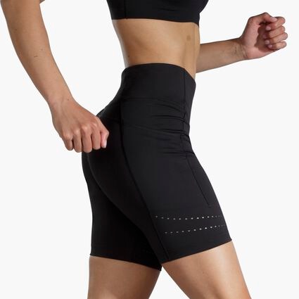 Vue angulaire du mouvement (sur tapis de course) Brooks Method 8" Short Tight pour femmes