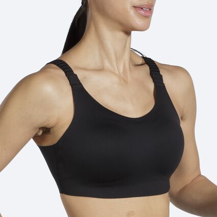 Movement angle (treadmill) view of Brooks Scoopback 2.0 Sports Bra for women