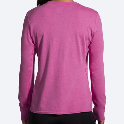 Model (back) view of Brooks Distance Long Sleeve 2.0 for women