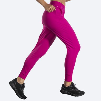 Movement angle (treadmill) view of Brooks Momentum Thermal Pant for women