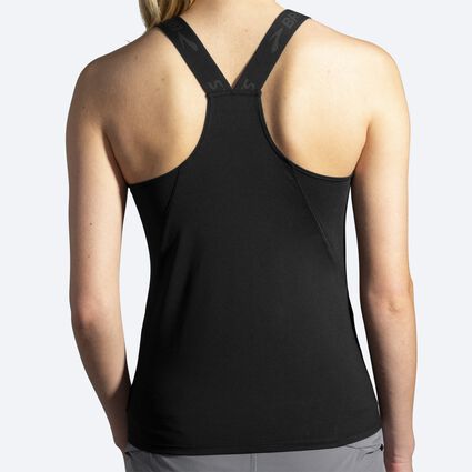Model (back) view of Brooks Pick-Up Tank for women