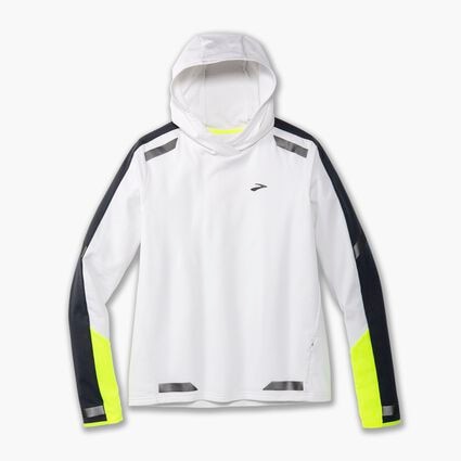 Laydown (front) view of Brooks Run Visible Thermal Hoodie for women