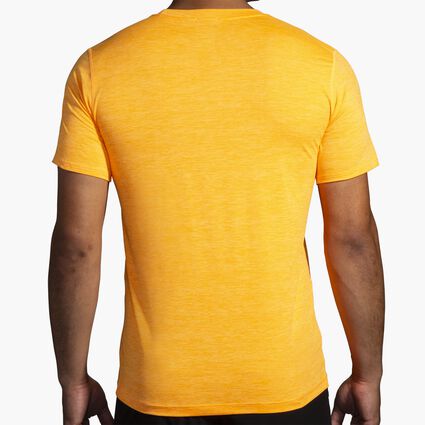 Model (back) view of Brooks Luxe Short Sleeve for men