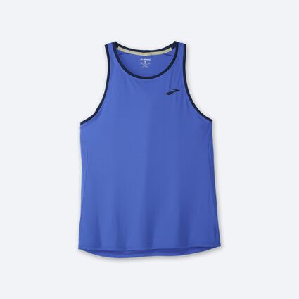 Laydown (front) view of Brooks Atmosphere Singlet for men