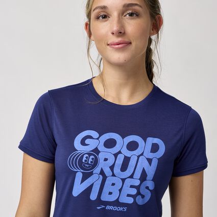 Vue du détail 1 de Brooks Distance Short Sleeve 3.0 pour femmes