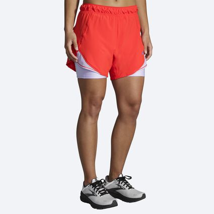 Model (front) view of Brooks Chaser 5" 2-in-1 Short for women