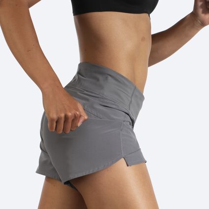 Movement angle (treadmill) view of Brooks Chaser 5" Short for women