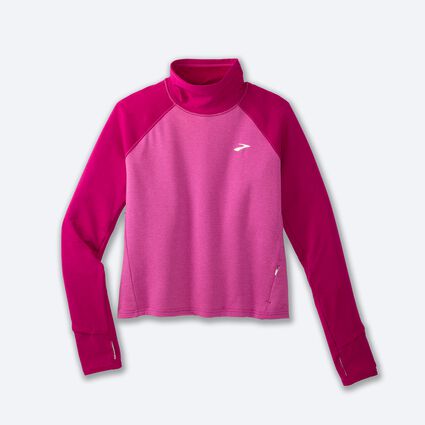 Laydown (front) view of Brooks Notch Thermal Long Sleeve 2.0 for women