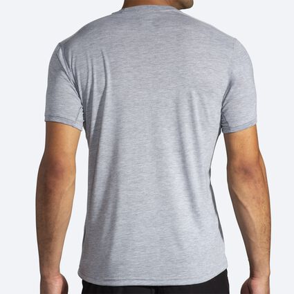 Model (back) view of Brooks Distance Graphic Short Sleeve for men