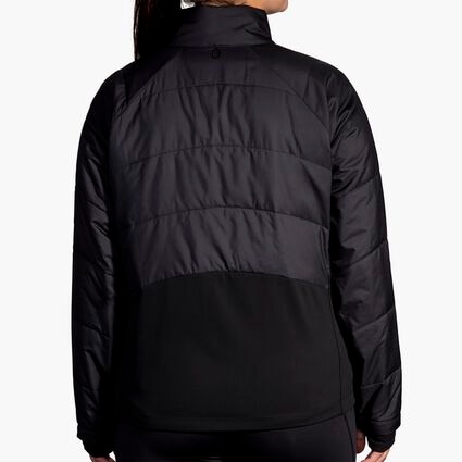 Model (back) view of Brooks Shield Hybrid Jacket 3.0 for women