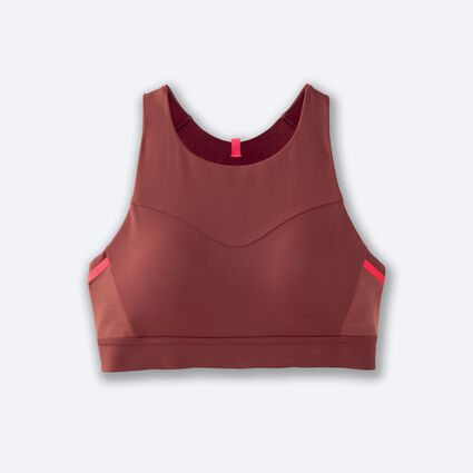 Laydown (front) view of Brooks 3 Pocket Sports Bra for women