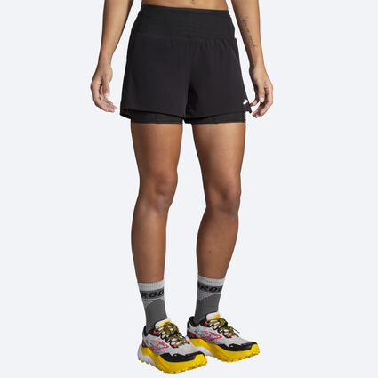Model (front) view of Brooks High Point 3" 2-in-1 Short 2.0 for women