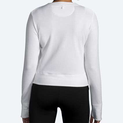 Model (back) view of Brooks Notch Thermal Long Sleeve for women