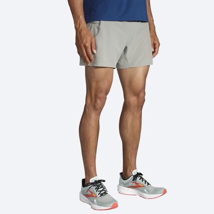 Model angle (relaxed) view of Brooks Sherpa 5" 2-in-1 Short for men